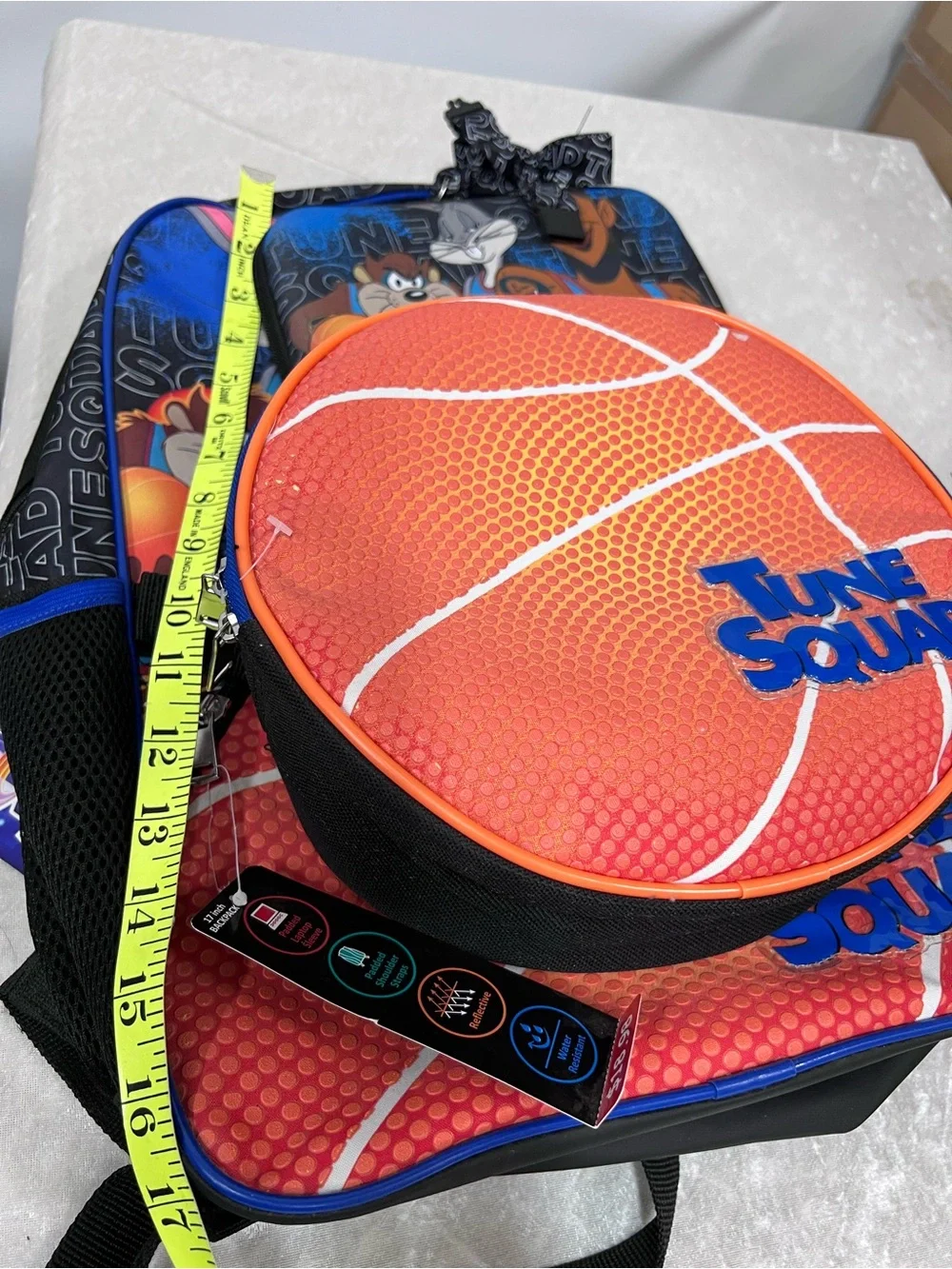Space Jam Tune Squad Basketball 4 piece set Backpack lunchbag gadget case